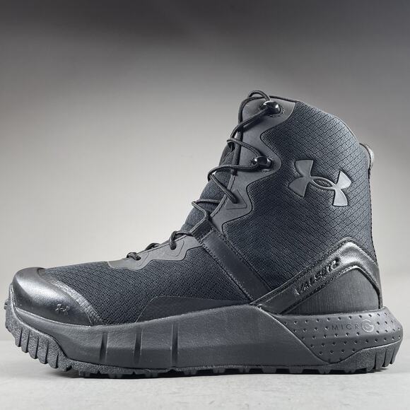 Under Armour Micro G Valsetz Mid Men 10.5 Triple Black Tactical Boots Waterproof - Picture 1 of 10